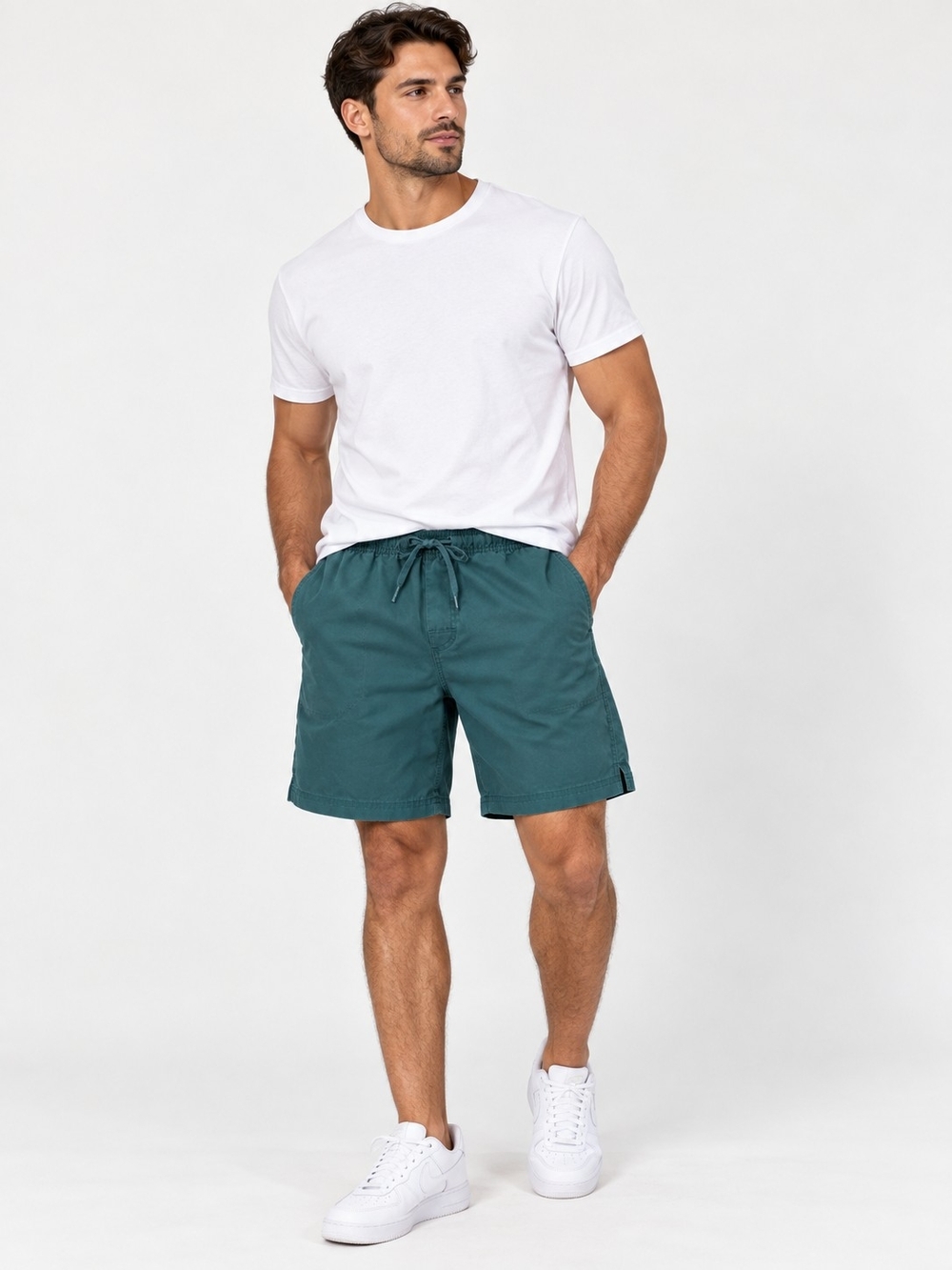 Old Navy Men's Drawstring Shorts in Teal Green